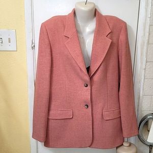 Pendleton vintage blazer wool jacket peachy pink Women's 14T